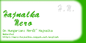 hajnalka mero business card